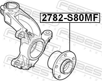 Febest 2782-S80MF - PIASTA Z ŁOŻYSKIEM PRZÓD