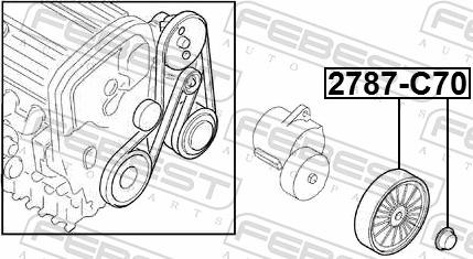 Febest 2787-C70 - ROLKA NAP. VAG