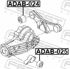 Febest ADAB-025 - TULEJA DYFERENCJALU -T- VAG AUDI A6