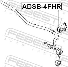 Febest ADSB-4FHR - TULEJA TYLNEGO STABILIZATORA AUDI