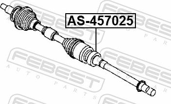Febest AS-457025 - ŁOŻYSKO KULKOWE MAZDA 3 2.0 13-
