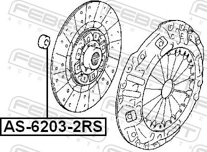 Febest AS-6203-2RS - LOZYSKO KULK.WALU KORB.ESPACE 2.2TD 96-