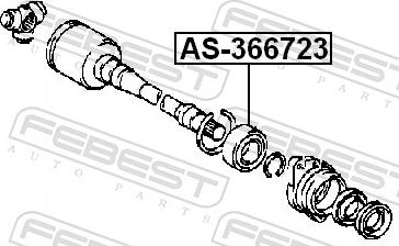 Febest AS-366723 - LOZYSKO PODPORY WALU AVENSIS 97-03