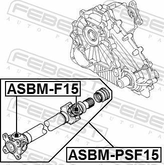 Febest ASBM-F15 - KRZYŻAK WAŁU NAPĘDOWEGO