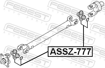 Febest ASSZ-777 - KRZYŻAK WAŁU NAPĘDOWEGO