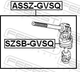 Febest ASSZ-GVSQ - WAL NAPEDOWY KIEROWNICY DOLNY SUZUKI