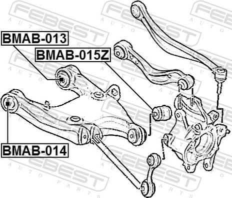 Febest BMAB-014 - TULEJA WAHACZA -T-BMW 5-F10- 10- -PRZO