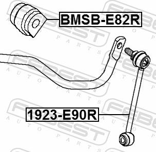 Febest BMSB-E82R - GUMA STABIL.-T-BMW 1-E90.E81.E87- -LP-