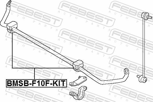 Febest BMSB-F10F-KIT - GUMA STABIL.-P-BMW 5 F10 2.0 11- -KPL.