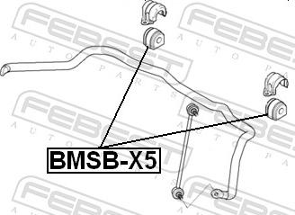Febest BMSB-X5 - GUMA STABIL.-P-BMW X5 00-06       -29MM-