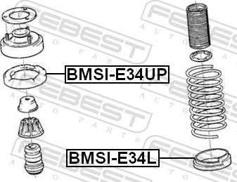 Febest BMSI-E34UP - PODKLADKA SPREZ.-T- BMW 5 E34 -GORNA-