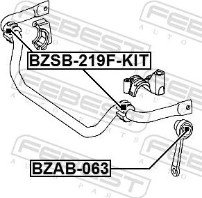 Febest BZAB-063 - TULEJA LACZNIKA STABIL. -P- MERCEDES
