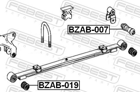 Febest BZAB-007 - TULEJA RESORA -T-DB 407-410D