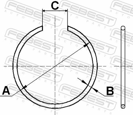 Febest CC-1-29X2 - PIERŚCIEŃ OPOROWY MITSUBISHI