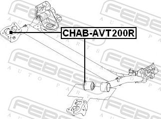 Febest CHAB-AVT200R - TULEJA BELKI -T- MATIZ 05-