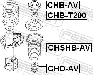 Febest CHSHB-AV - OSŁONA AMORT. -P- OPEL