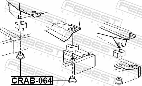 Febest CRAB-064 - TULEJA RAMY FIAT