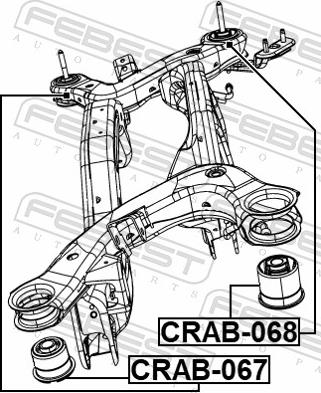 Febest CRAB-068 - TULEJA TYLNA RAMY DODGE