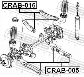 Febest CRAB-005 - TULEJA WAHACZA -P-GRAND CHEROKEE 99- LP
