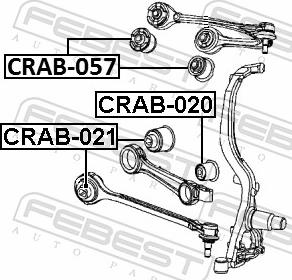Febest CRAB-021 - TULEJA WAHACZA -P-CHRYSLER 300C 04-07LP