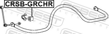 Febest CRSB-GRCHR - TULEJA TYLNEGO STABILIZATORA JEEP