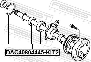 Febest DAC40804445-KIT2 - ŁOŻYSKO KOŁA TYŁ