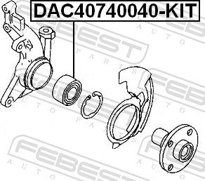 Febest DAC40740040-KIT - ŁOŻYSKO KOŁA PRZÓD