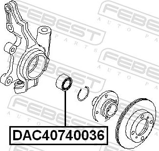 Febest DAC40740036 - ŁOŻYSKO KOŁA PRZÓD