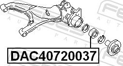 Febest DAC40720037 - ŁOŻYSKO KOŁA PRZÓD