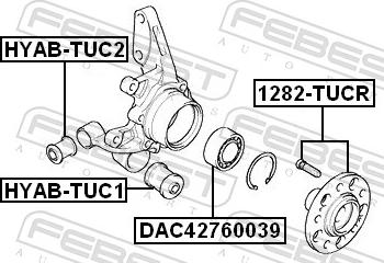 Febest DAC42760039 - ŁOŻYSKO KOŁA PRZÓD