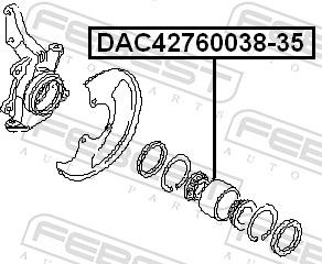 Febest DAC42760038-35 - ŁOŻYSKO KOŁA PRZÓD