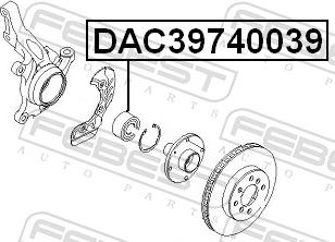 Febest DAC39740039 - ŁOŻYSKO KOŁA PRZÓD