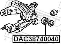 Febest DAC38740040 - ŁOŻYSKO KOŁA TYŁ