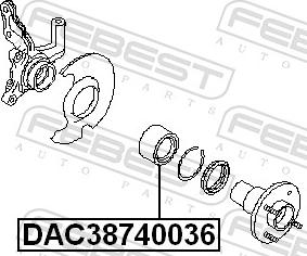 Febest DAC38740036 - ŁOŻYSKO KOŁA PRZÓD