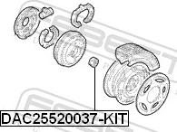 Febest DAC25520037-KIT - ŁOŻYSKO KOŁA TYŁ