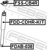 Febest FDD-CDHR-KIT - AMORT.ODBOJOSLONA FORD FOCUS III -T