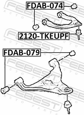 Febest FDAB-079 - TULEJA WAHACZA -P-MAZDA BT-50 11- -LP-