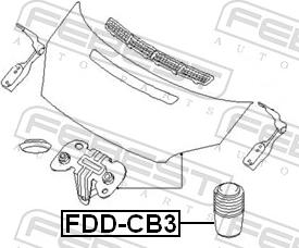 Febest FDD-CB3 - ODBICIE POKRYWY SILNIKA FORD