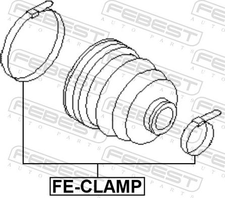 Febest FE-CLAMP - OPASKA ZACISKOWA SUBARU HONDA MAZDA