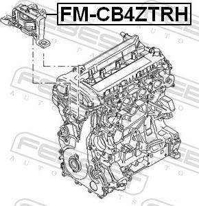 Febest FM-CB4ZTRH - PODUSZKA SILN.FOCUS II 1.4-1.6 -PRAWA-
