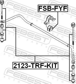 Febest FSB-FYF - GUMA STABIL.-P-TRANSIT 00-        -23MM-