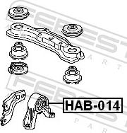 Febest HAB-014 - PODPORA DYFERENCJALU MOSTU CR-V -TYL-