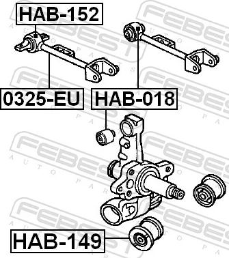 Febest HAB-018 - TULEJA WAHACZA -T-CIVIC 01-       -GORA-