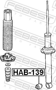 Febest HAB-139 - TULEJA AMORT. -T- HONDA