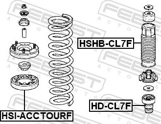 Febest HD-CL7F - ODBÓJ AMORT. -P- HONDA