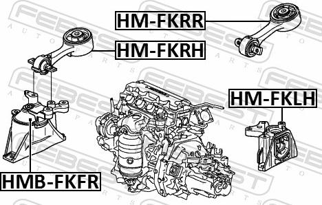 Febest HM-FKRR - PODUSZKA SILNIKA TYL HONDA