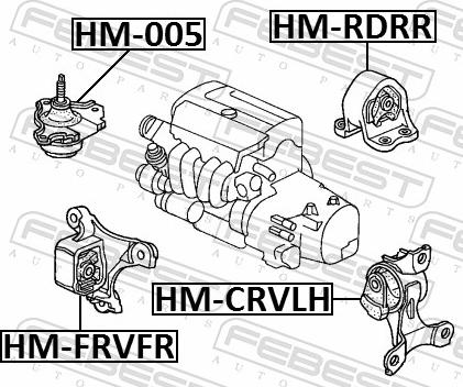 Febest HM-CRVLH - PODUSZKA SILNIKA LEWA HONDA