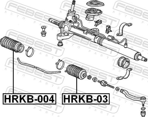 Febest HRKB-004 - OSLONA PRZEKL.KIER.-P-CIVIC 95-01