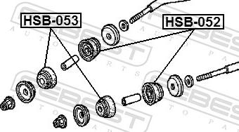 Febest HSB-053 - TULEJA DRAZKA -P-ACCORD.PRELUDE 91--18MM