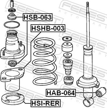 Febest HSI-RER - MOCOWANIE AMORT. -T- CR-V 2.4 12-